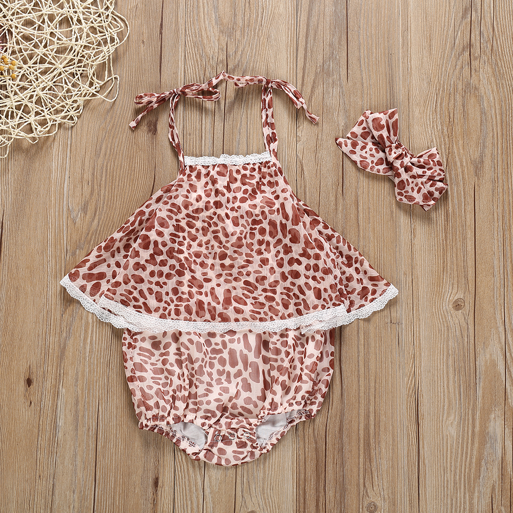 

Baby Leopard Print Bodysuit and Headband