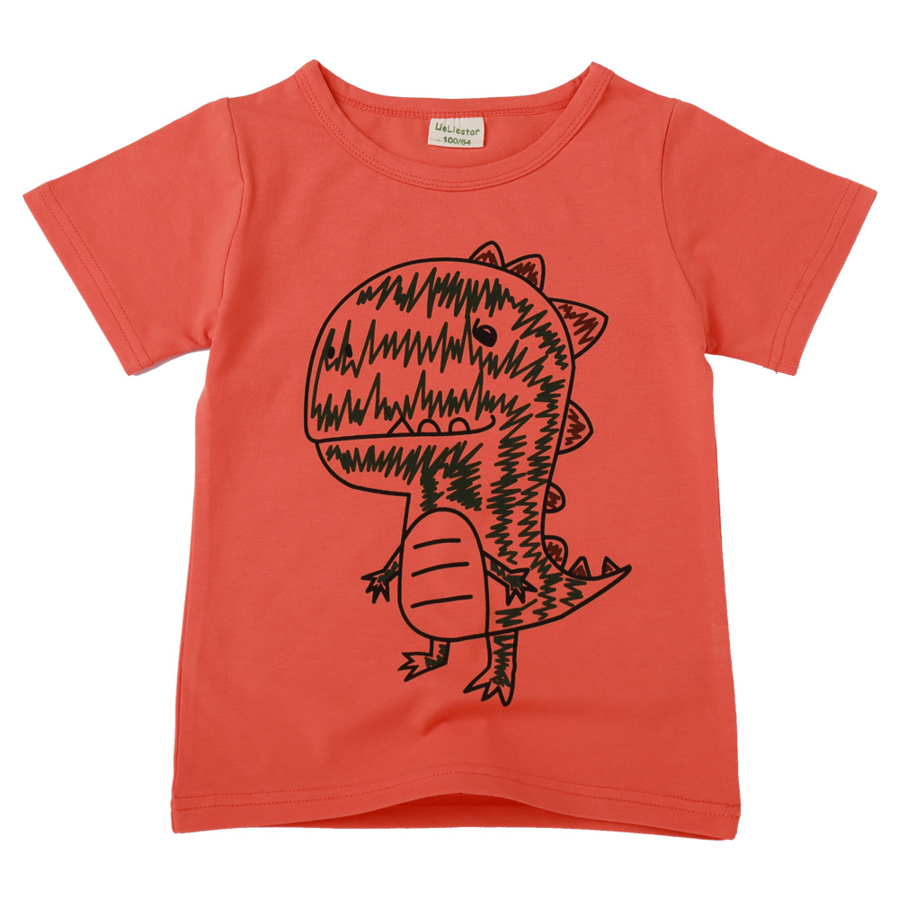 

Cute Dinosaur Print Short-sleeve T-shirt