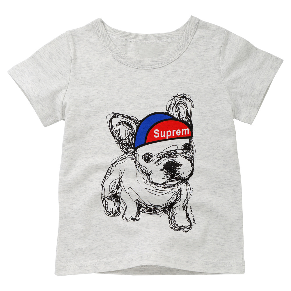 

Pretty Dog Print Short-sleeve Top For Boys