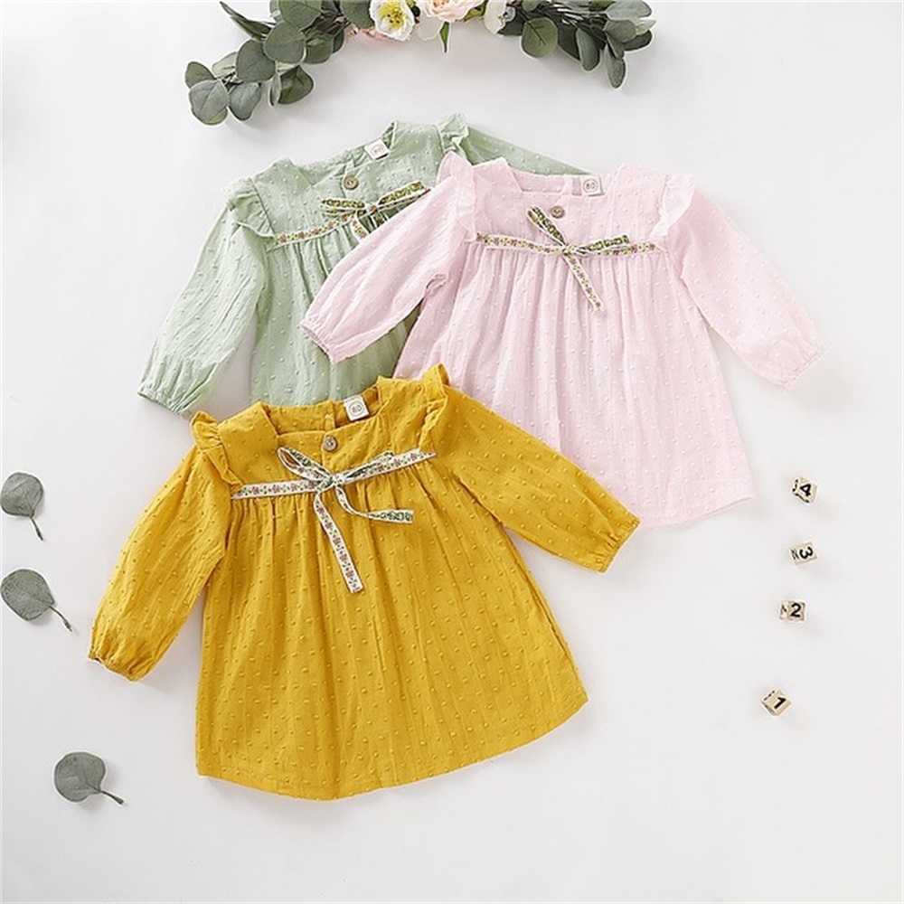 

Baby Ruffled Solid Dress