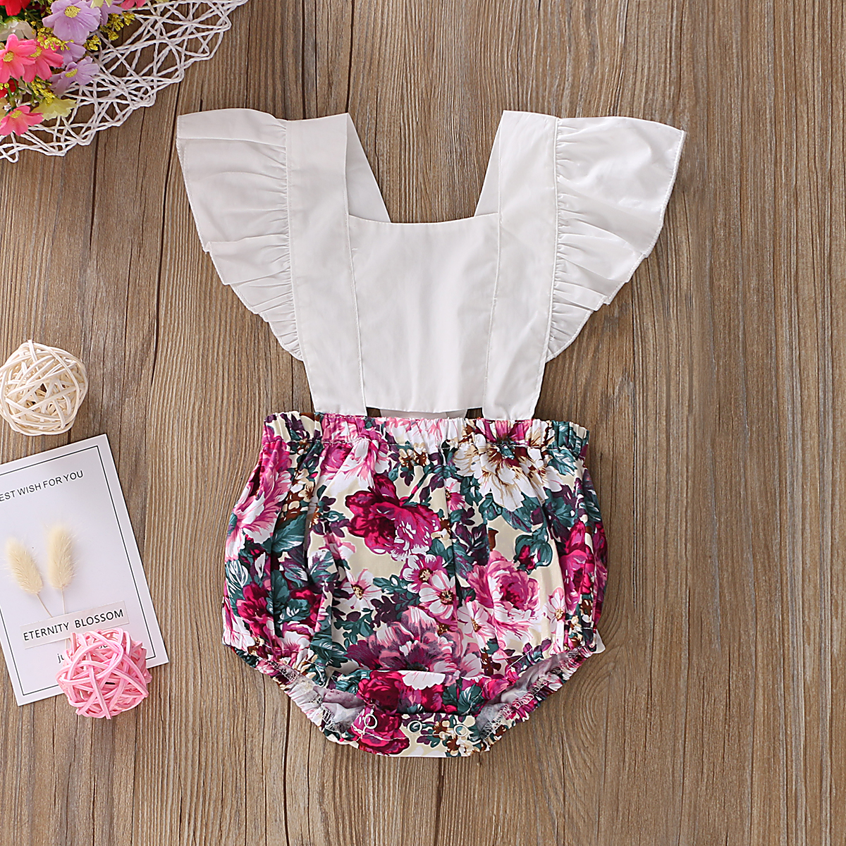 

Baby Splice Rosy Floral Bodysuit
