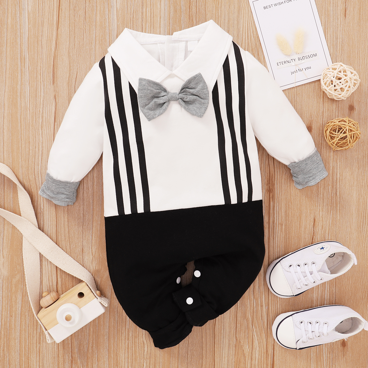 

Baby Gentleman Bow Tie Jumpsuit