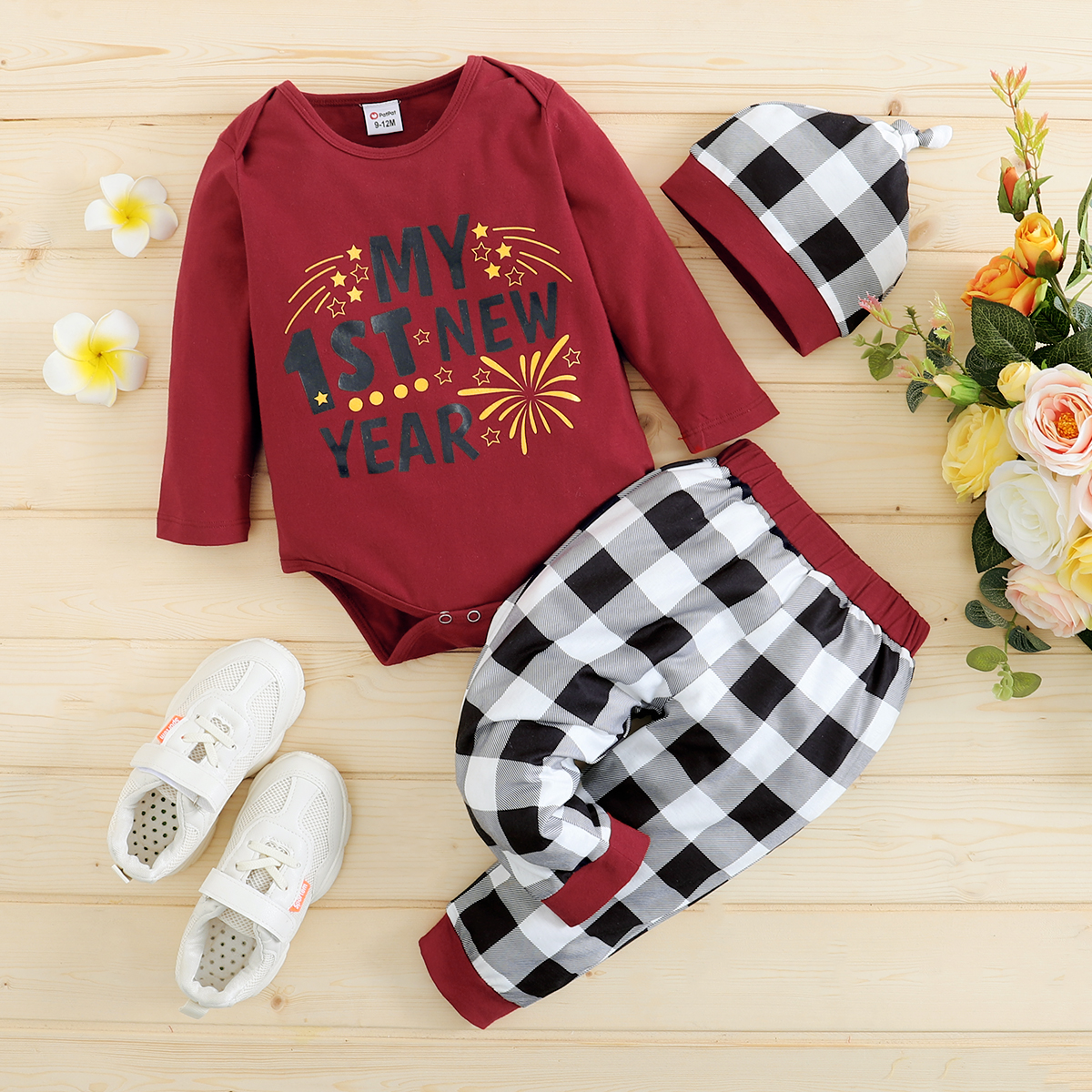 

3pcs Baby Long-sleeve Cotton Romper Unisex Vacation Baby's Sets