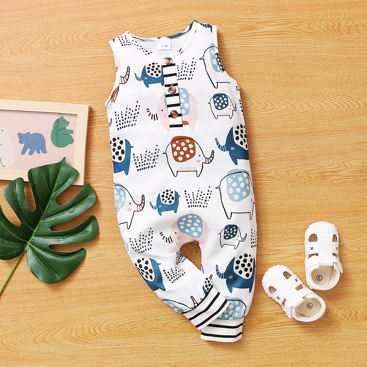 

Baby Boy Animal & Elephant straight Romper Jumpsuits