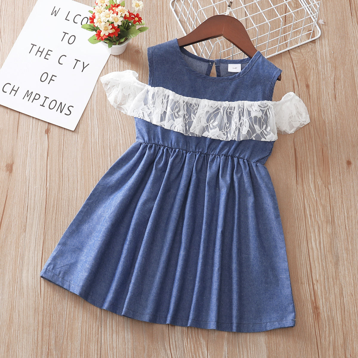 

Toddler Girl Casual Lace Cotton Dress