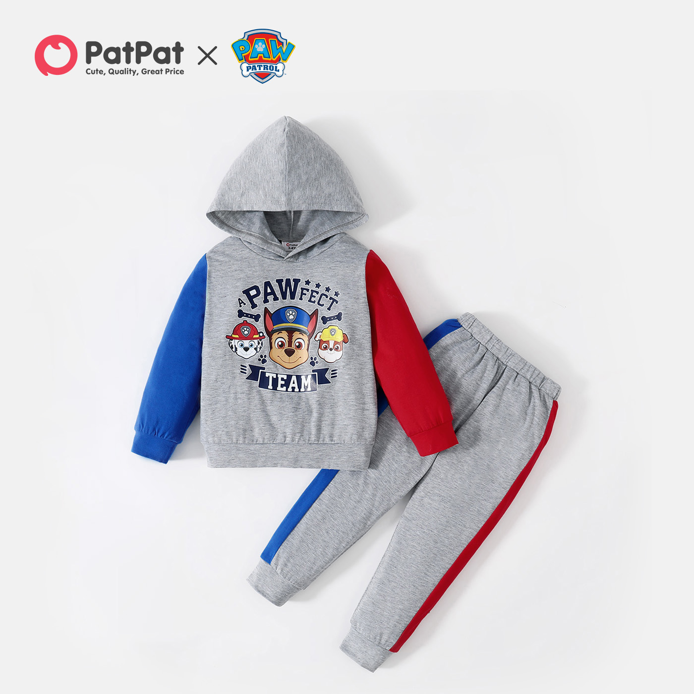 

PAW Patrol 2-piece Toddler Boy Pups Team Cotton Hooded Sweatshirt and Pants Set