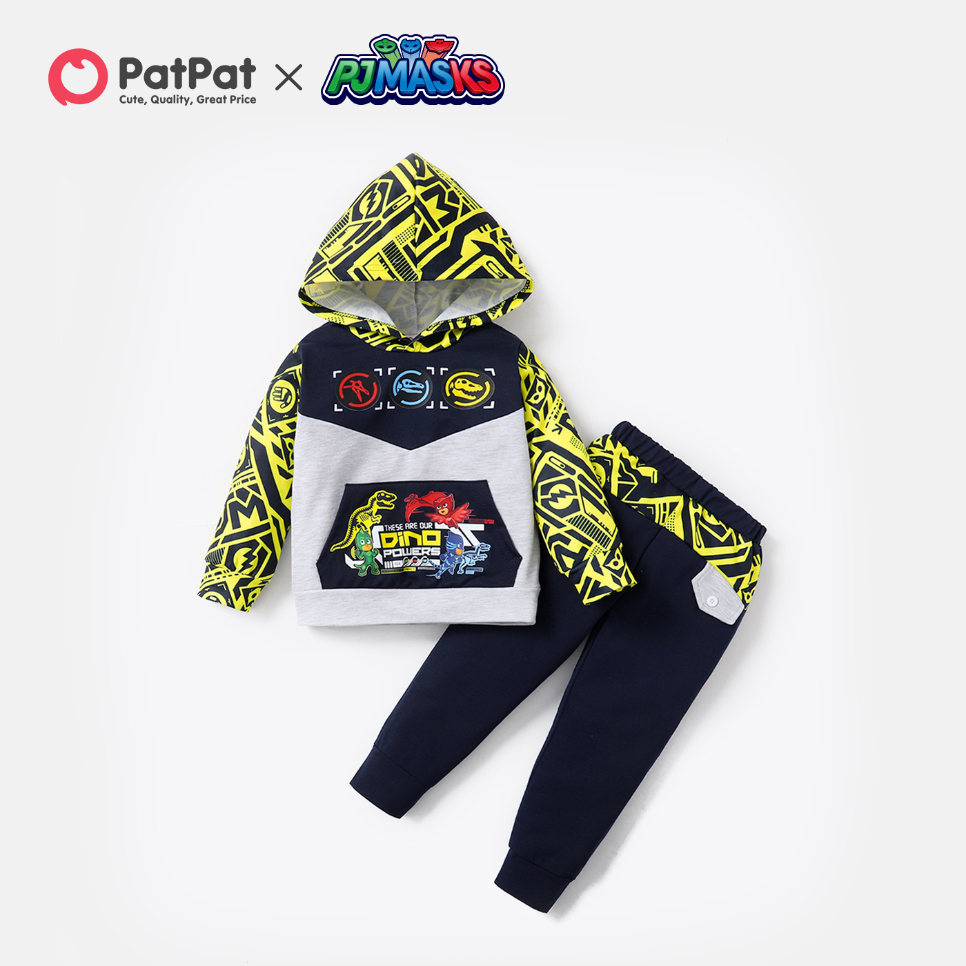 

PJ Masks 2-piece Toddler Boy Colorblock Hooded Sweatshirt and Pants Set