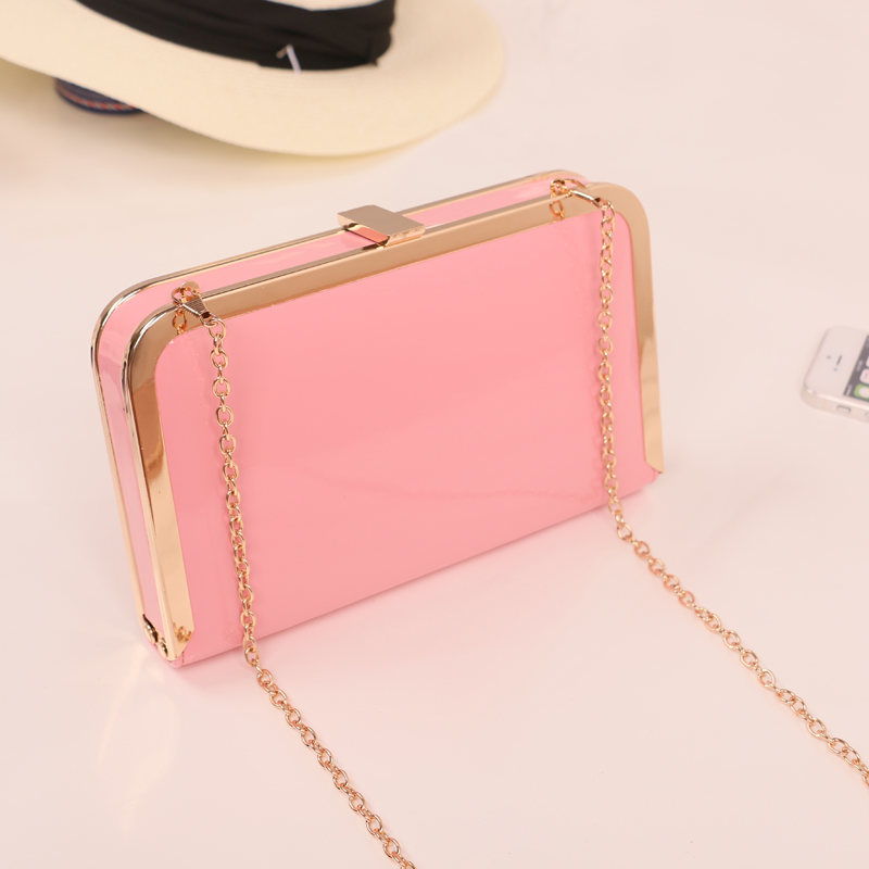 

Trendy Patent Leather Chain Crossbody Bag