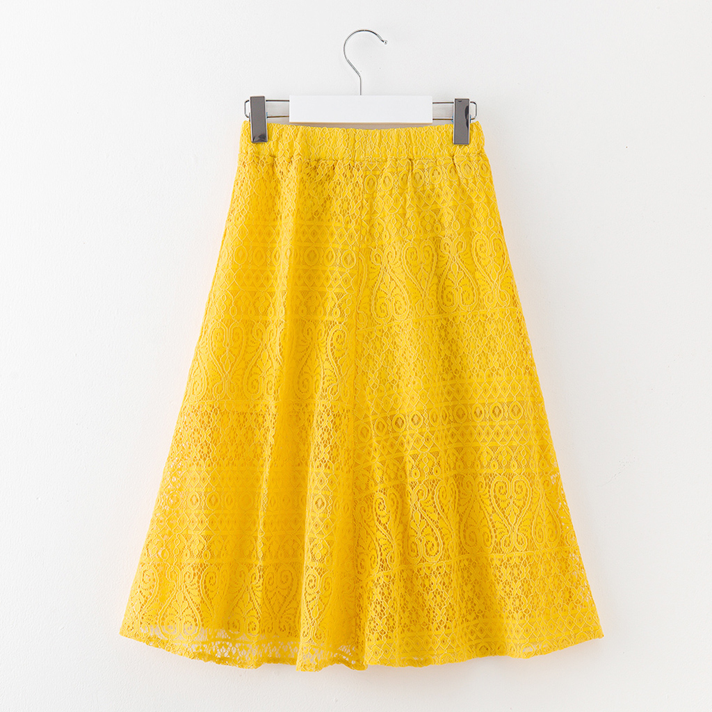 

Beautiful Solid Lace Design Skirt