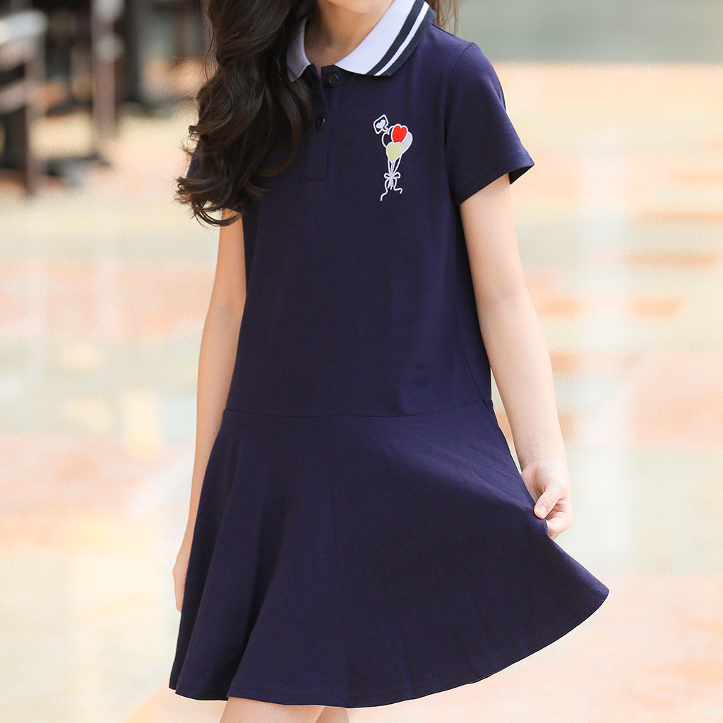 

Casual Polo Collar Short-sleeve Dress