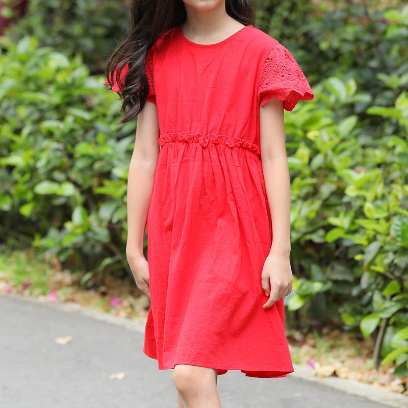 

Comfy Solid Short-sleeve Dress