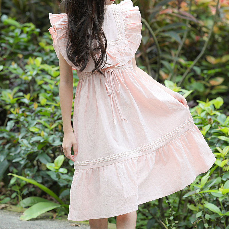 

Girl Fungus Lace Linen Dress