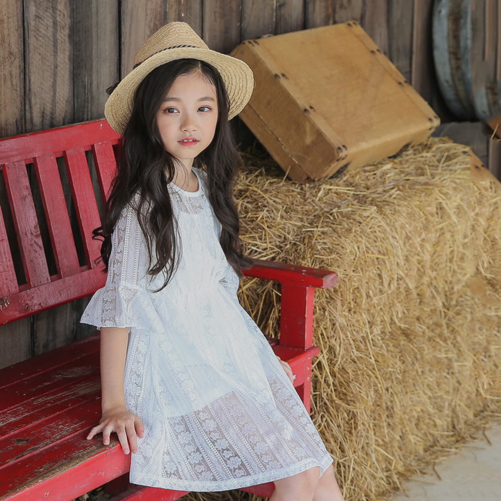 

Beautiful Solid Tank and Lace Hollow Out Long-sleeve Dress Sets