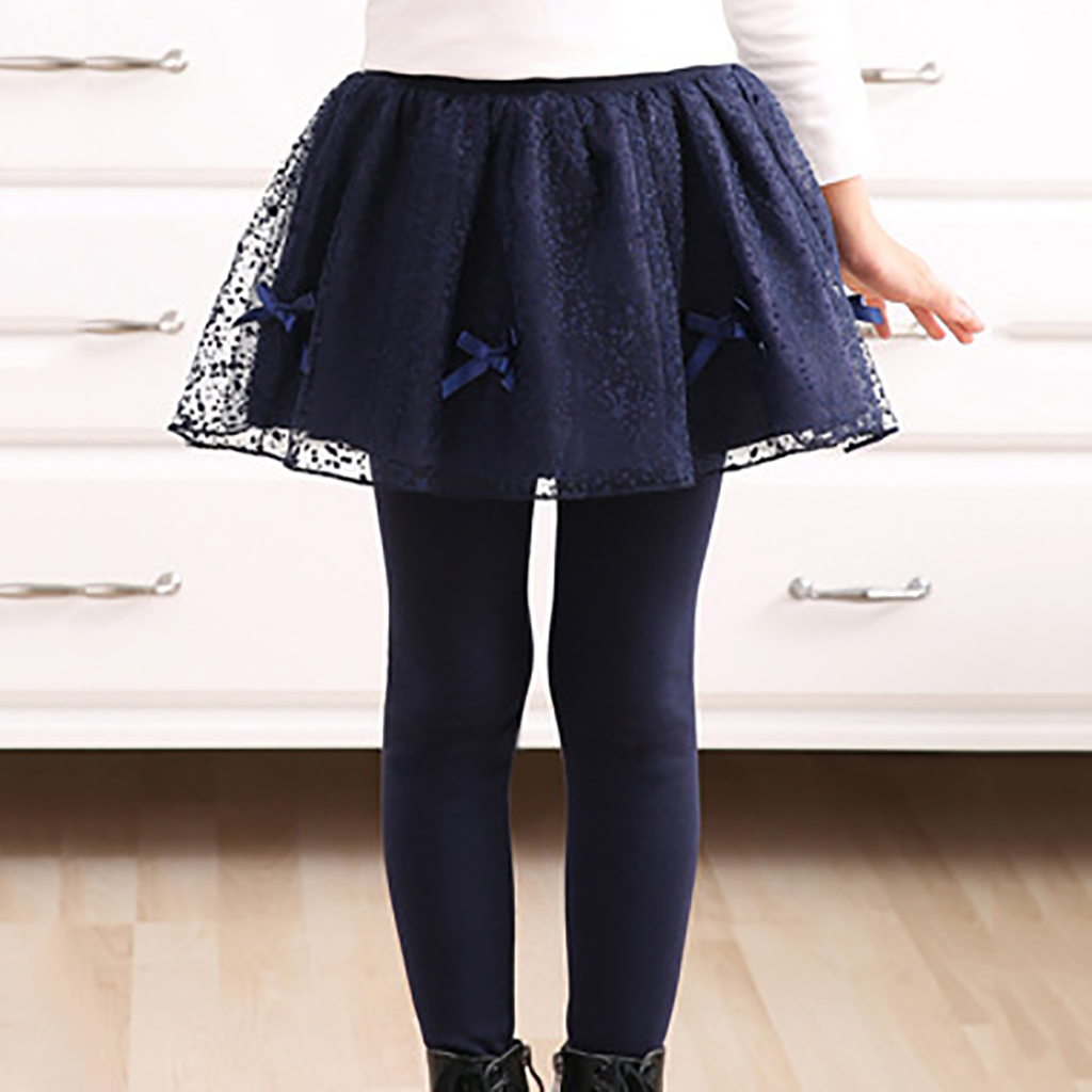 

Faux-two Sweet Pleated Skirt Leggings