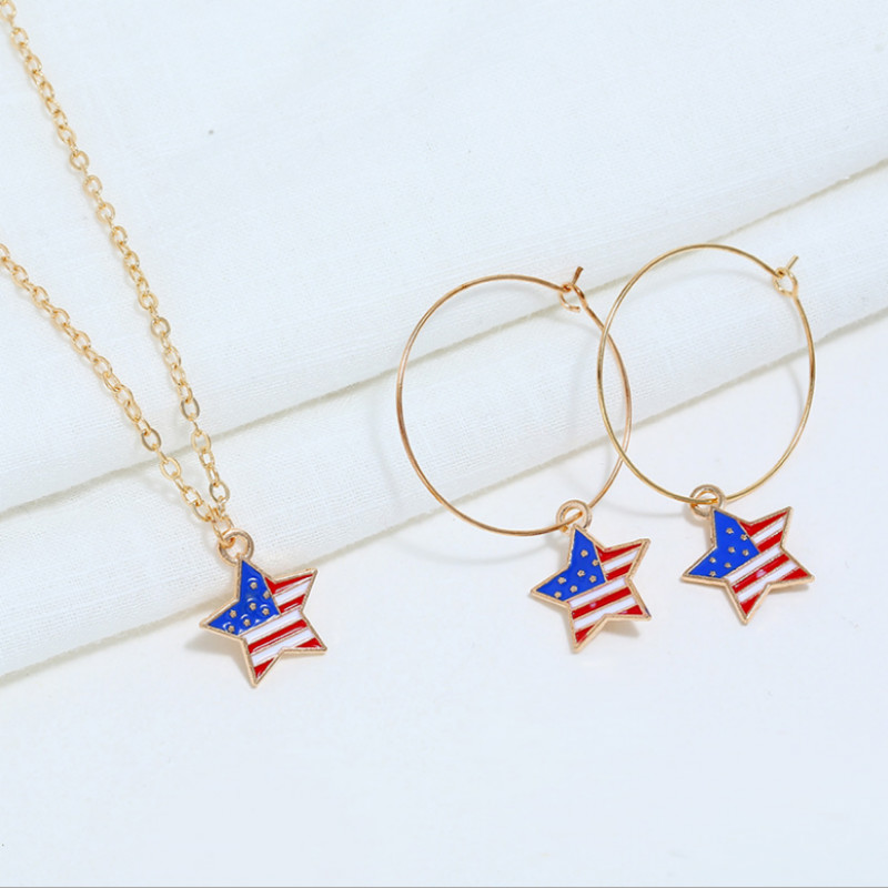 

Stars Decor Chain Necklace and Earrings Set
