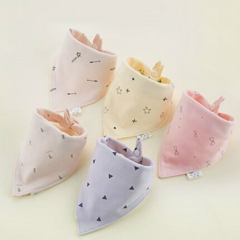 

5-pack Star Print Cotton Bibs