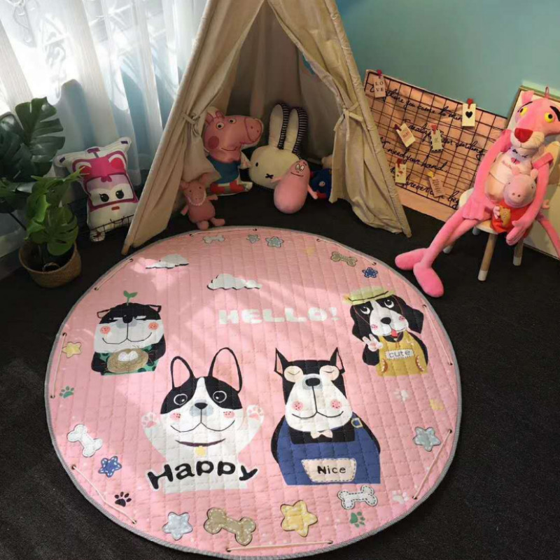 

Cartoon Dog Print Baby Play Mat Storage Bag
