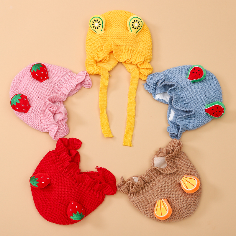 

Baby Cartoon Fruit Knitted Warm Hat