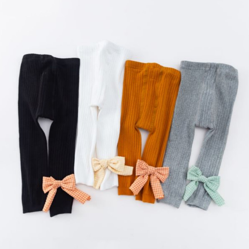 

Baby Girl tights Leggings Bowknot Solid Cotton Boot Pants