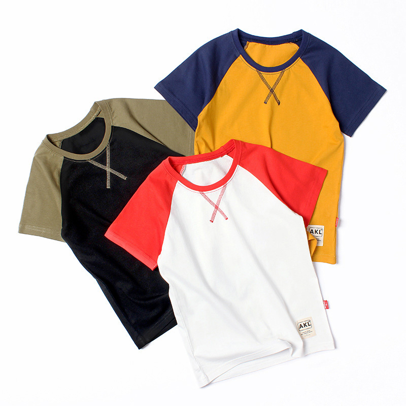 

Stylish Color Blocked Short-sleeve T-shirt