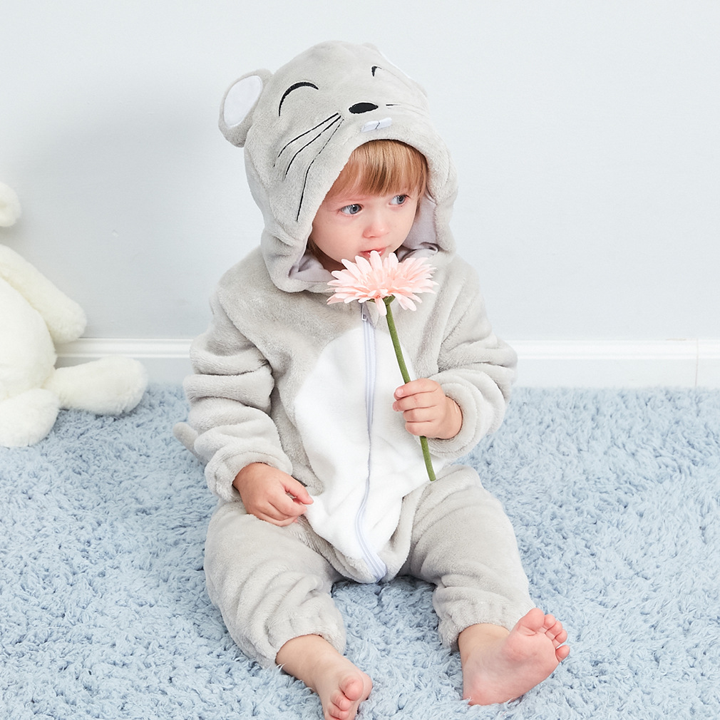

Baby and Toddler Cat Design Fleece Jumpsuit