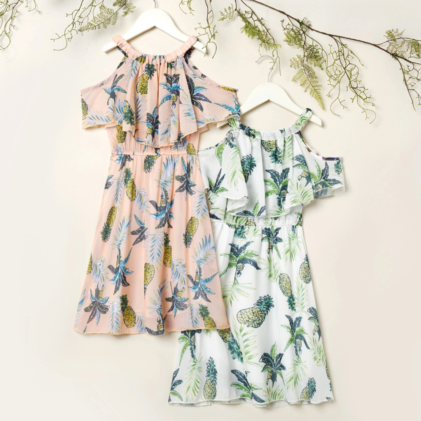 

Trendy Kid Girl elegant Floral & Fruit Dress