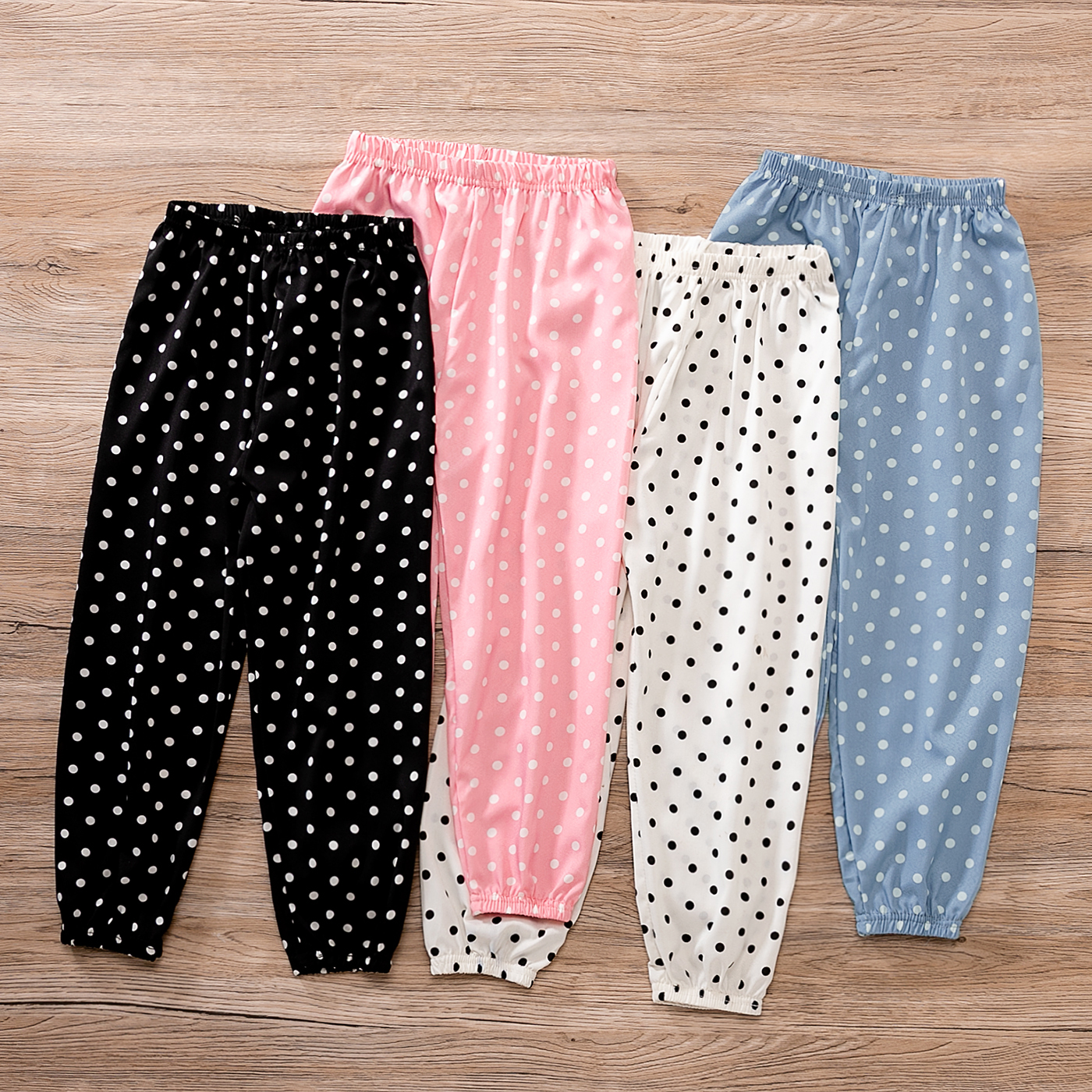 

Kid Girl Polka dots Casual Ankle-length Pants