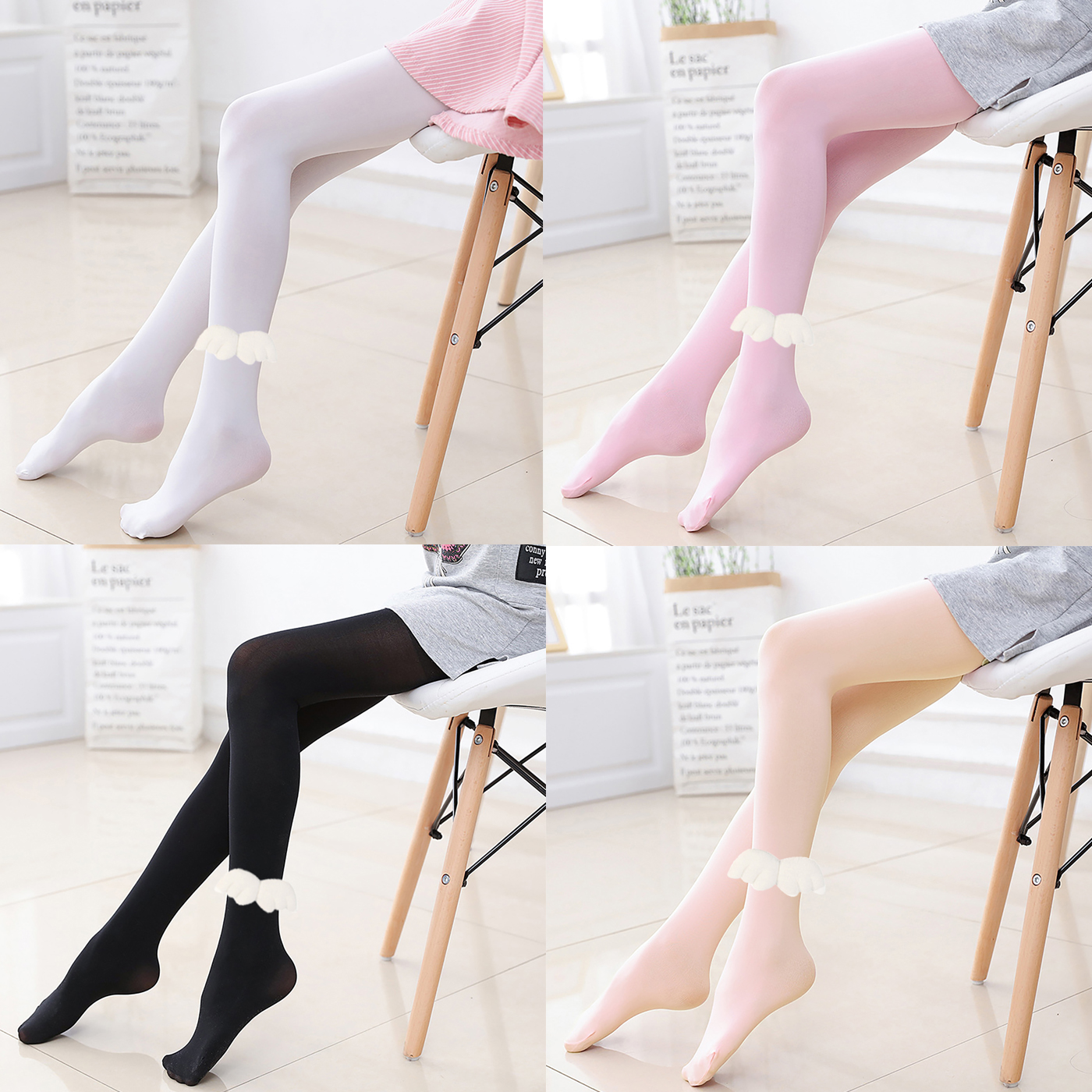 

Kid Girl Swings Design Solid Color Velvet Footie Leggings