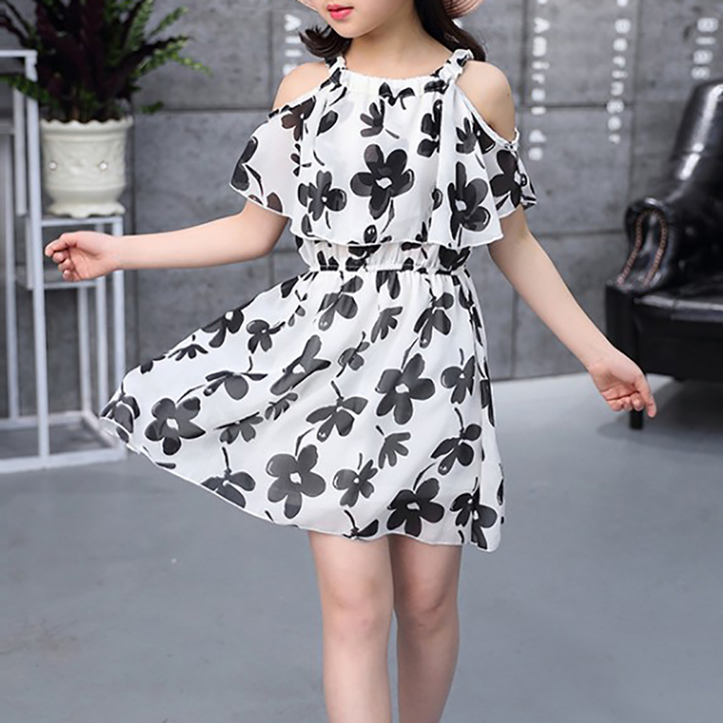 

Vestido de ombros frios floral clássico