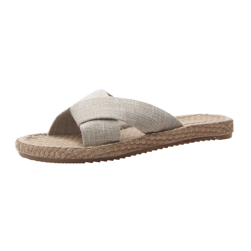 

Simple Crisscross Flat Slippers