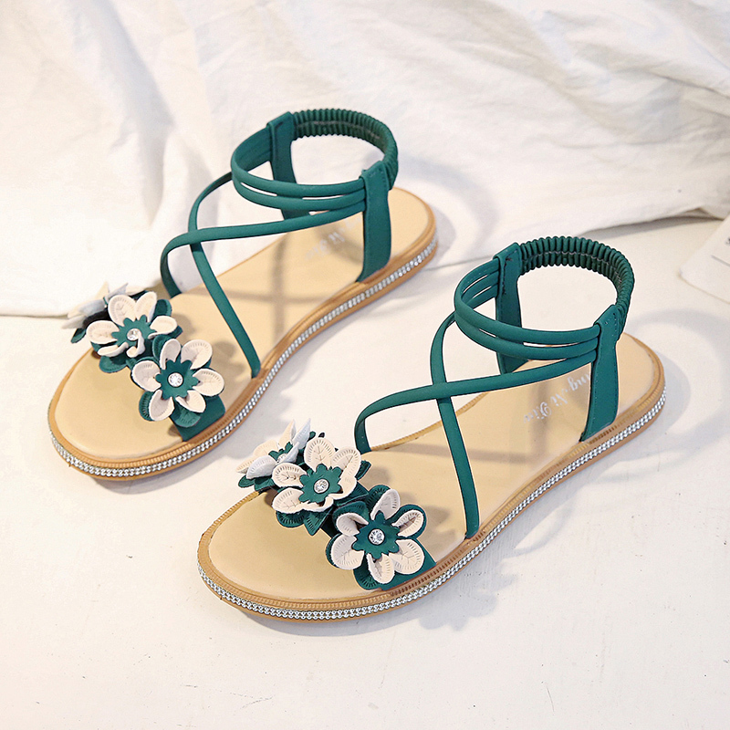 

Vintage Flower Decor Beach Sandals