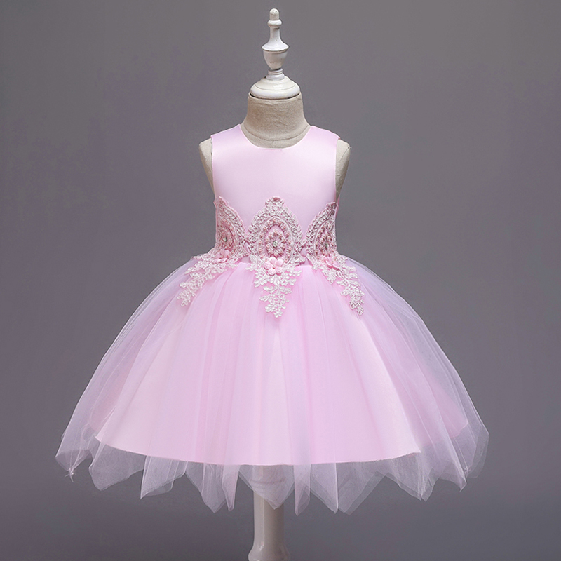 

Baby / Toddler Bowknot Embroidery Tulle Party Dress