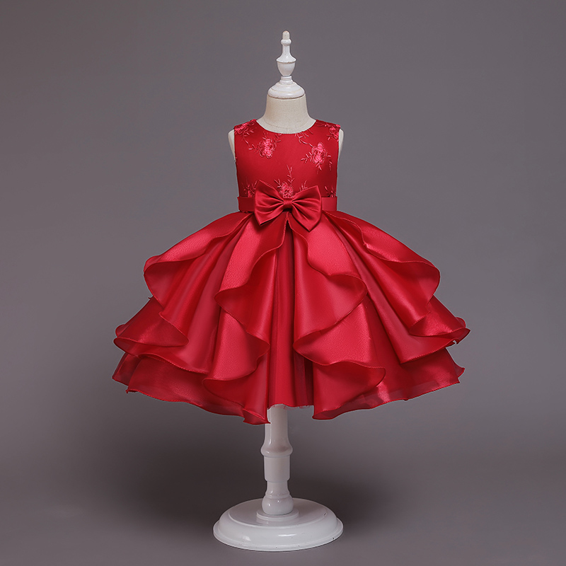 

Trendy Bowknot Ruffled Sleeveless Party Dreses