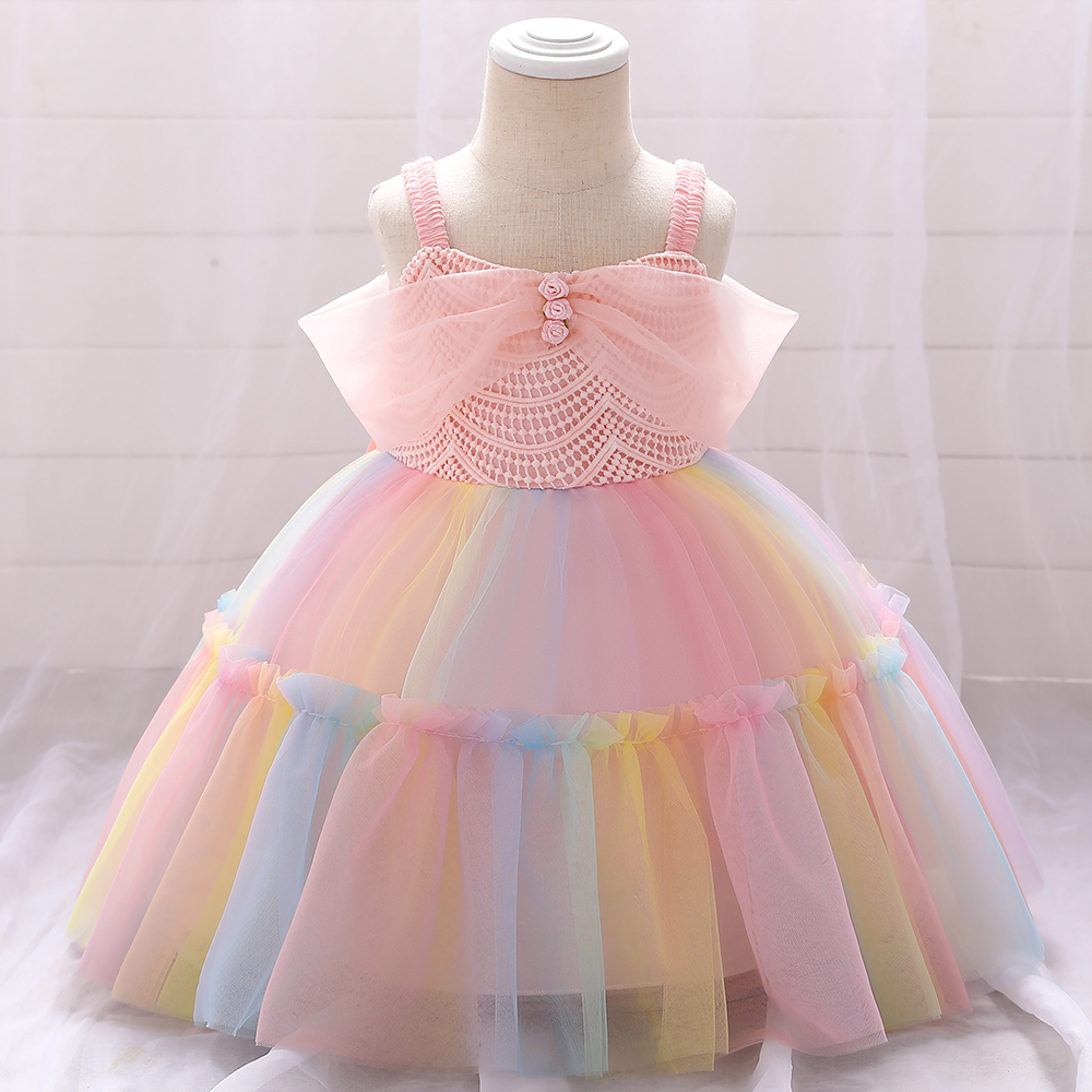 

Baby / Toddler Colorful Rainbow Mesh Party Dress