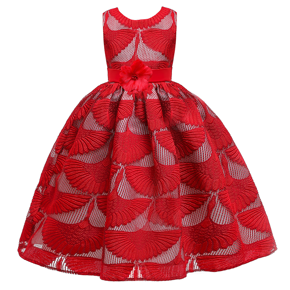 

Trendy Hollow Out Flower Decor Bowknot Party Dress