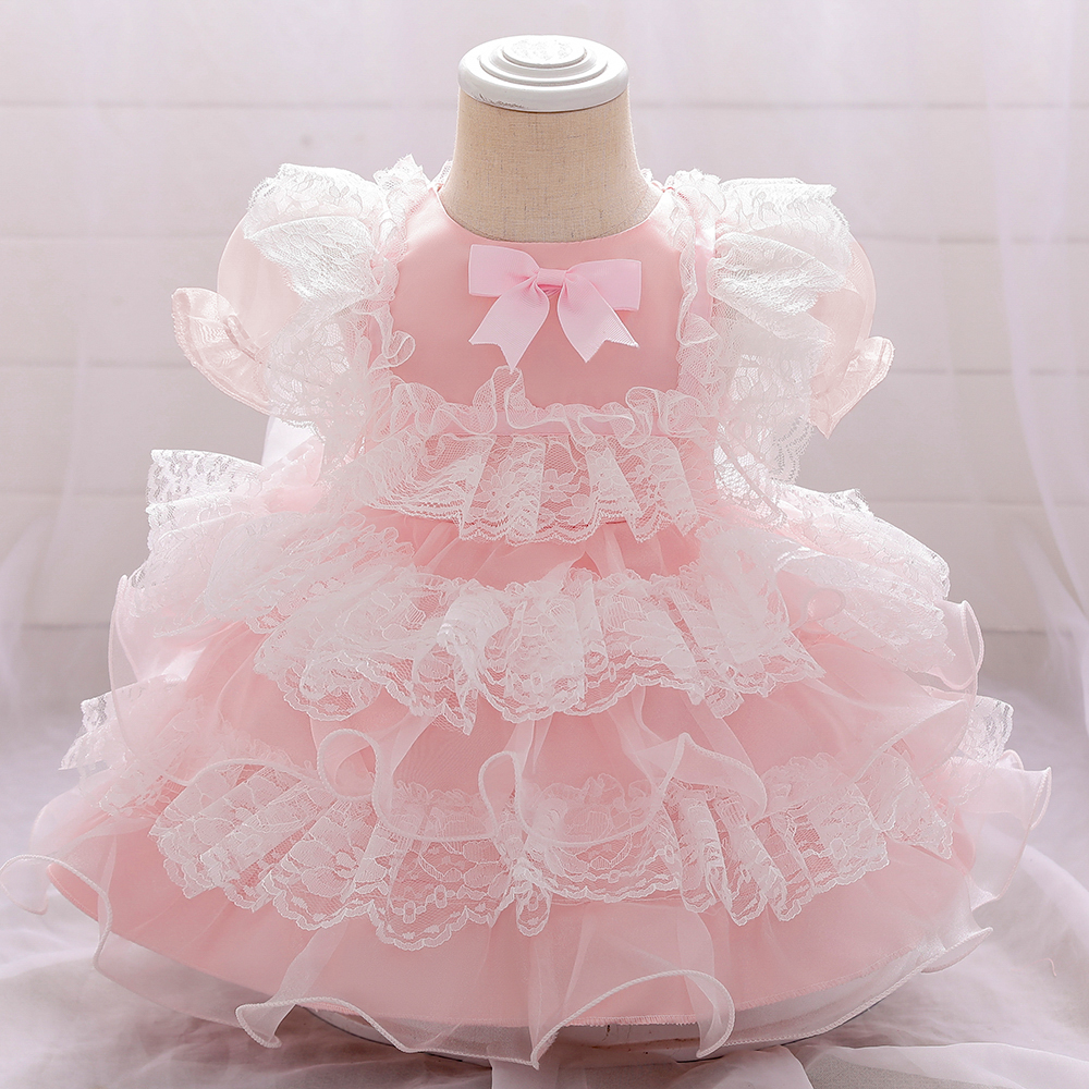 

Baby / Toddler Girl Bowknot Lace Party Dress