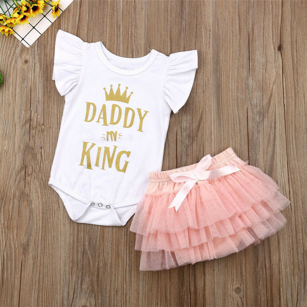 

Ruffle-sleeve Bodysuit and Tulle Skirt Set