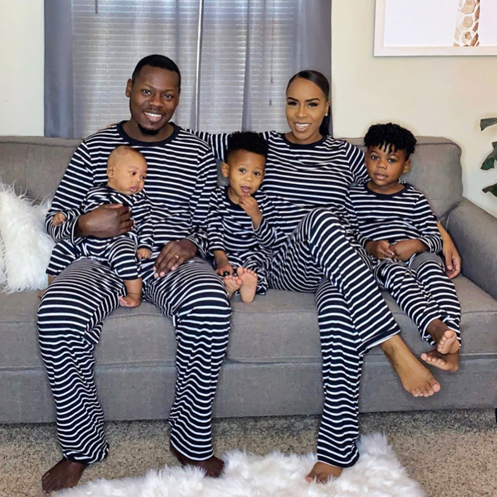 

Striped Christmas Family Matching Pajamas Set
