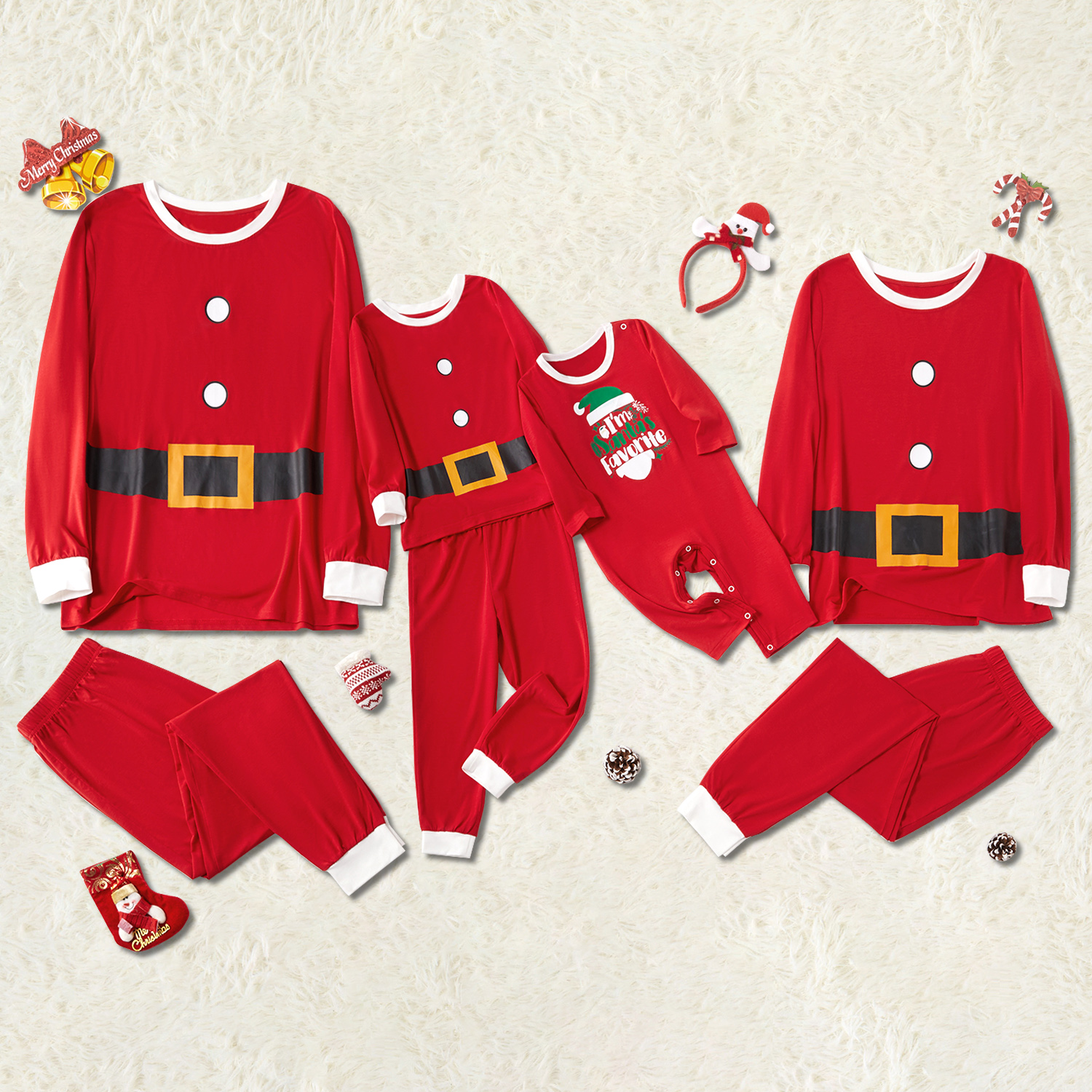 

Christmas Santa Cosplay Family Matching Pajamas Set