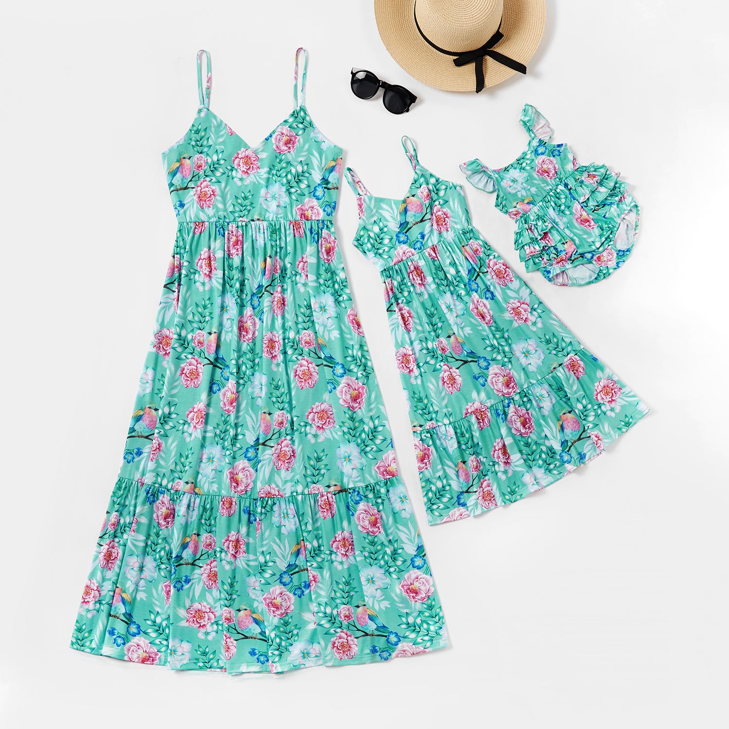 

Mosaic Mommy and Me Floral Print Tank Dresses