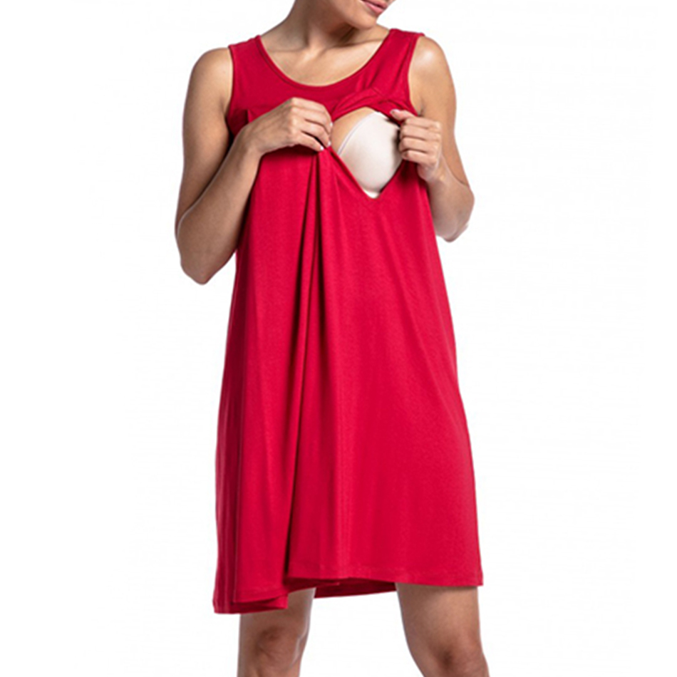 

Casual Sleeveless Nursing Dress