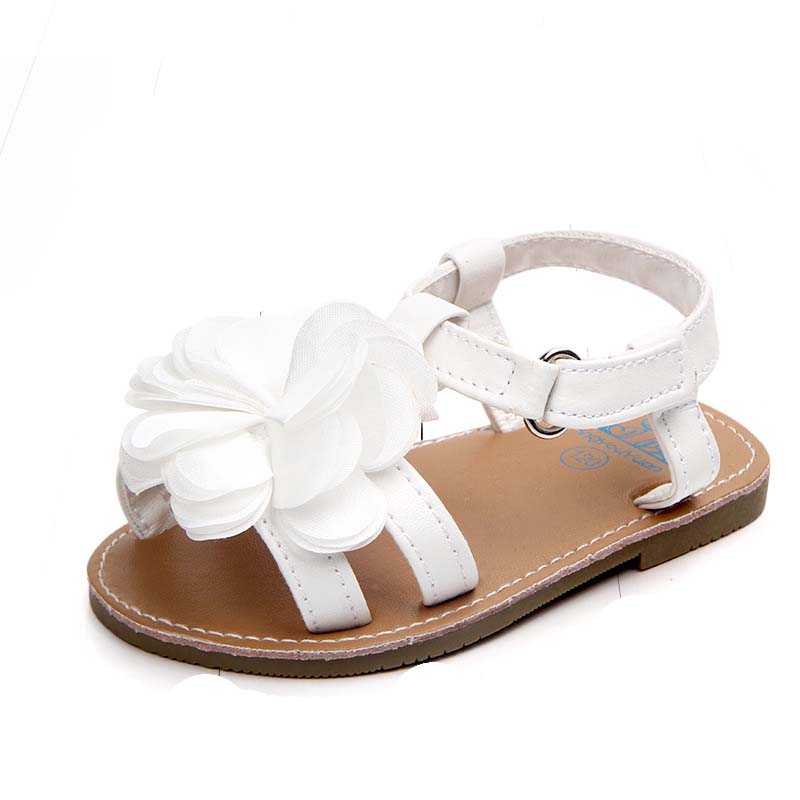 

Baby / Toddler Girl's Solid Flower Decor Antiskid Sandals