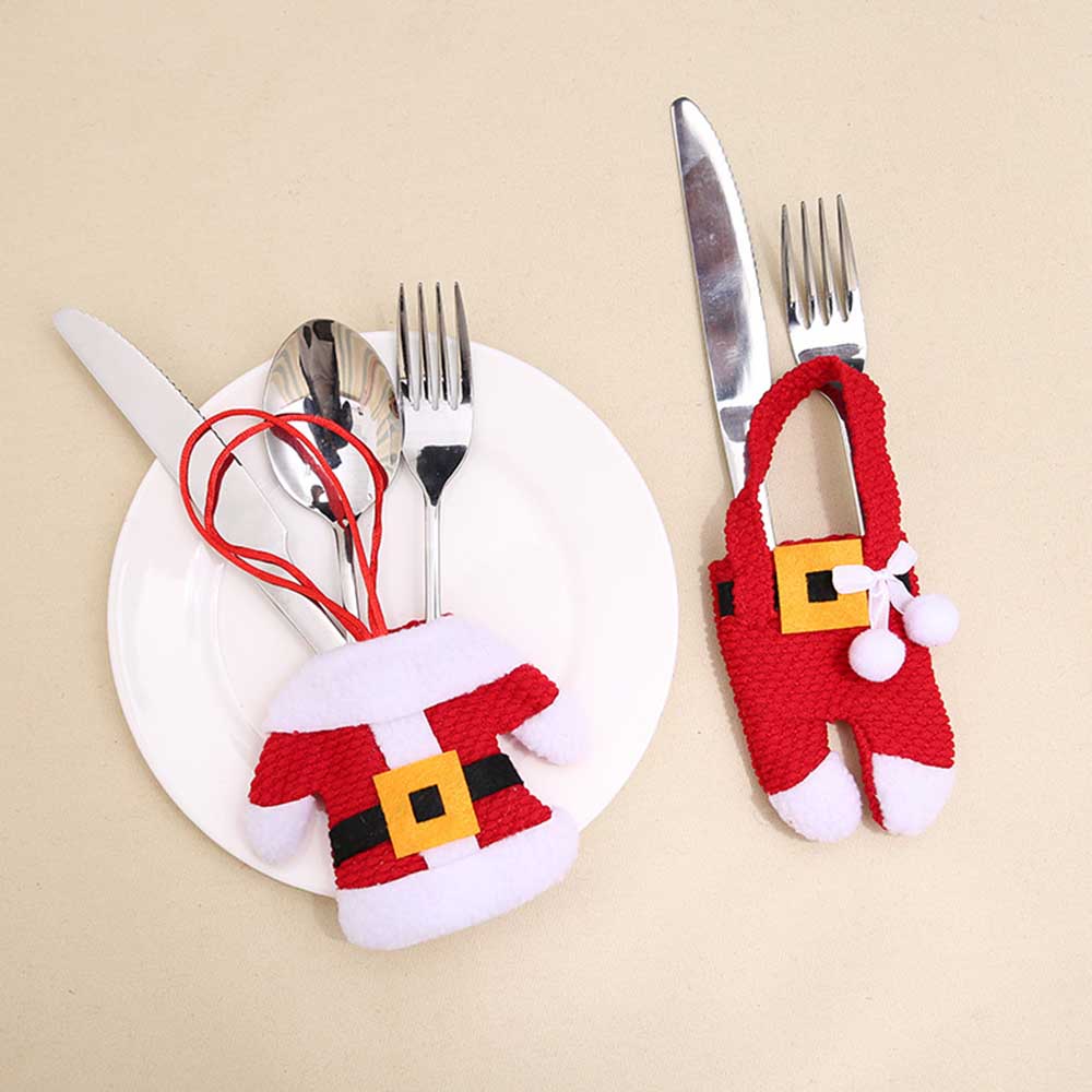 

Christmas Knife and Fork Set Desktop Decoration