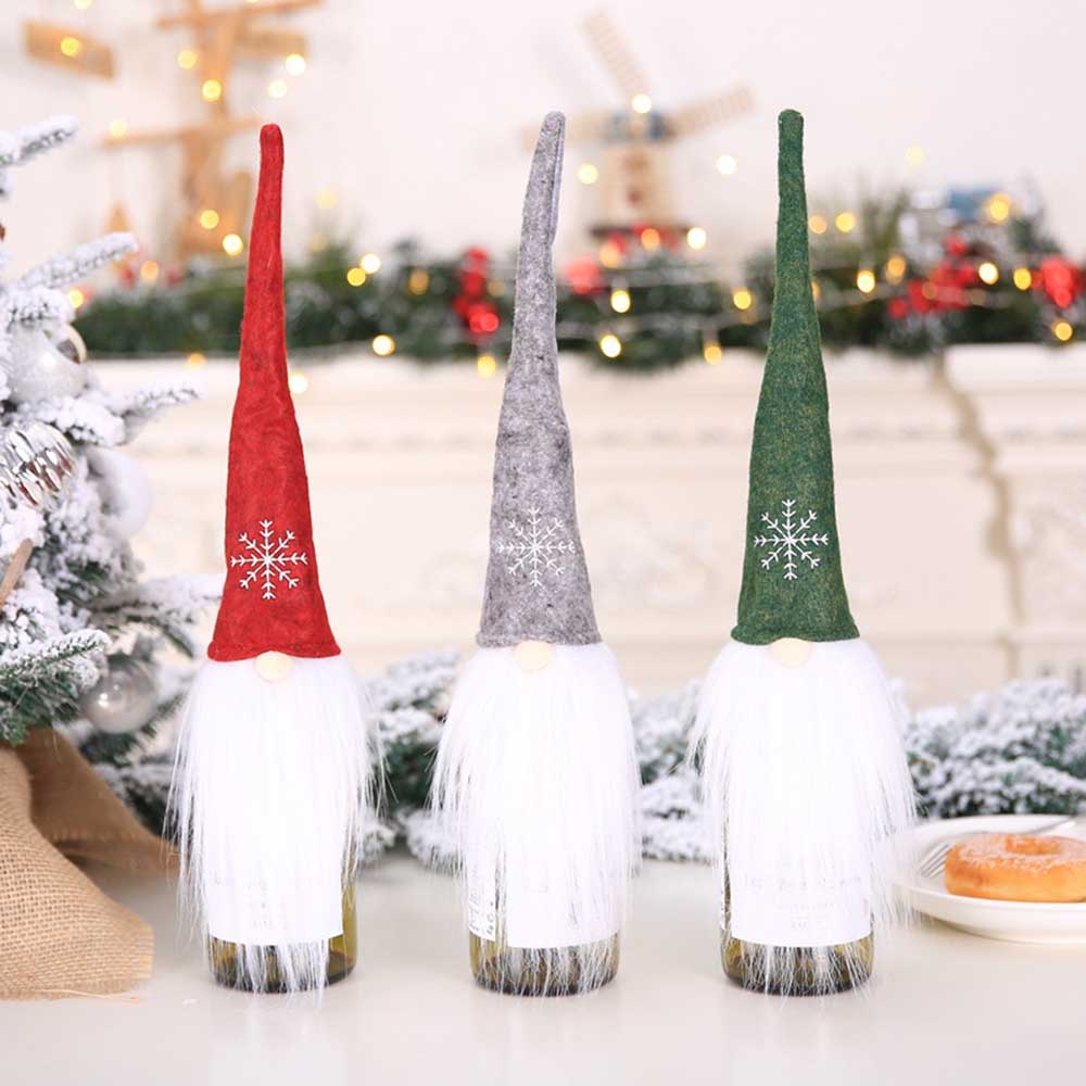 

Christmas Santa Claus Plush Wine Bottle Cover Decor