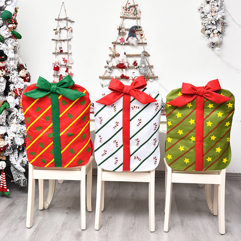 

Christmas Chair Back Cover Home Restaurant Atmosphere Decoration