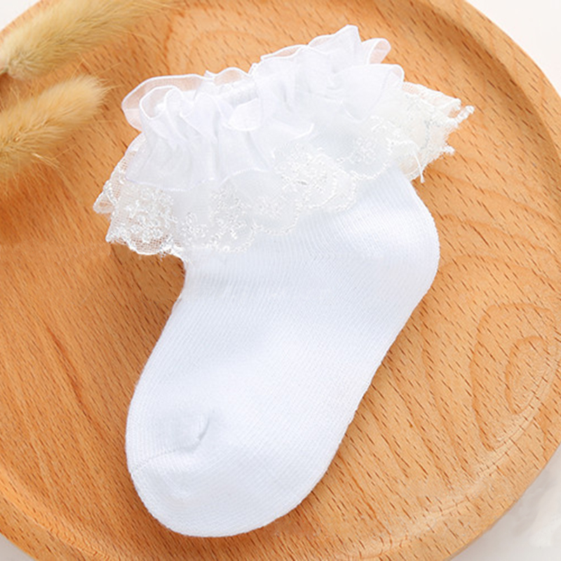 

Baby / Toddler Soft Lace Solid Socks