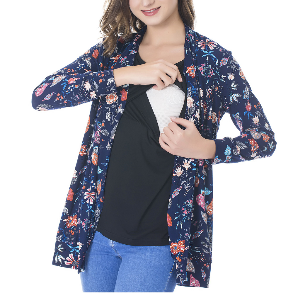 

Stylish Floral Print Nursing Tank and Kimono Set