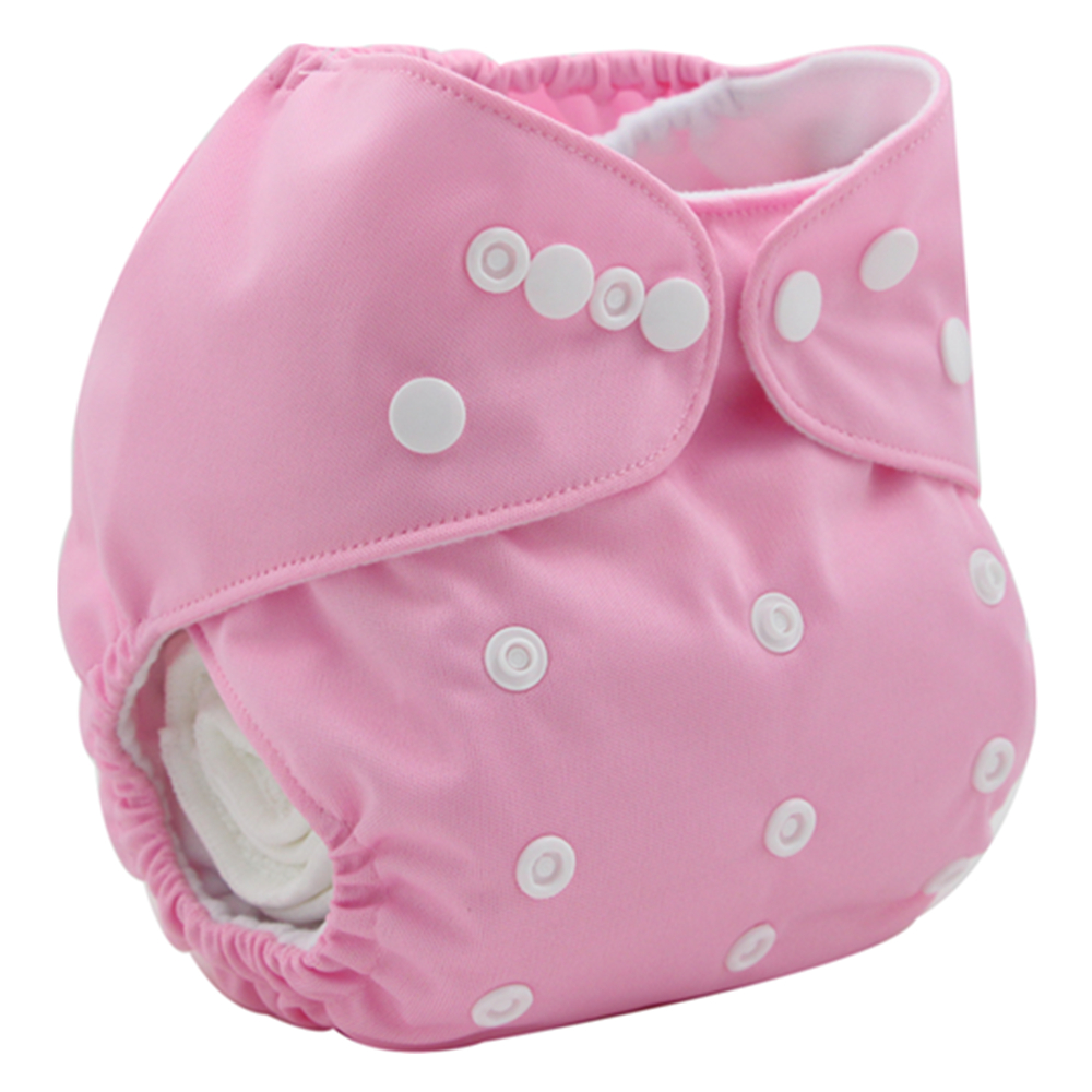 

Reusable Adjustable Pink Cloth Diaper with One Insert