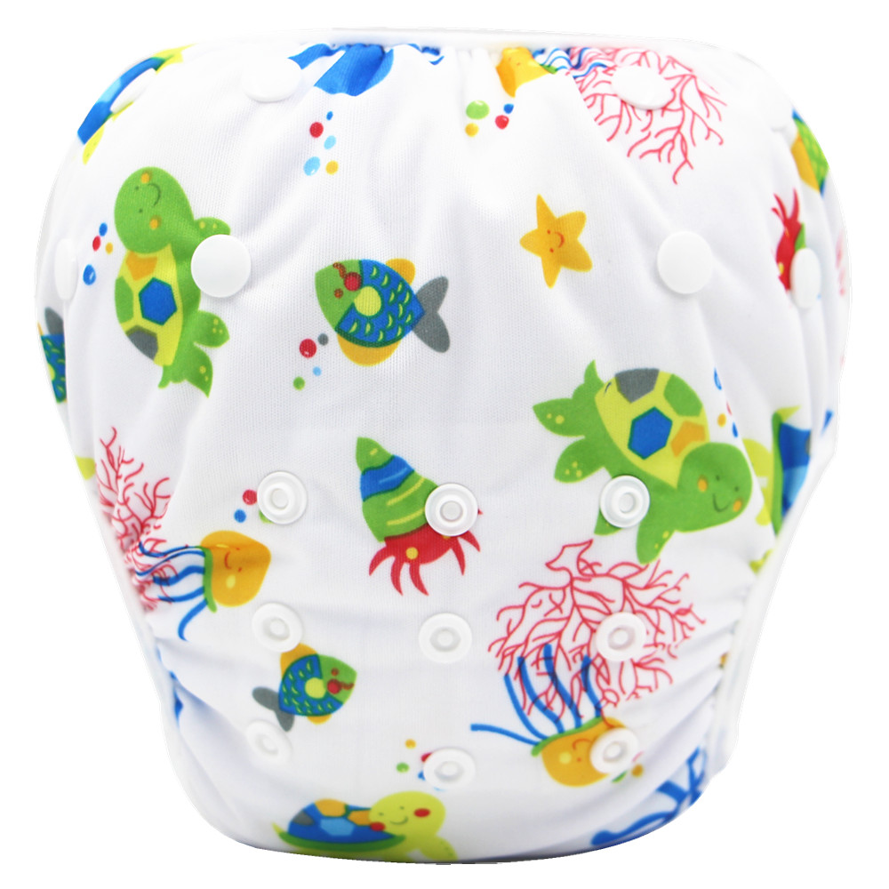 

Reusable Adjustable Octopu Print Baby Swim Diaper