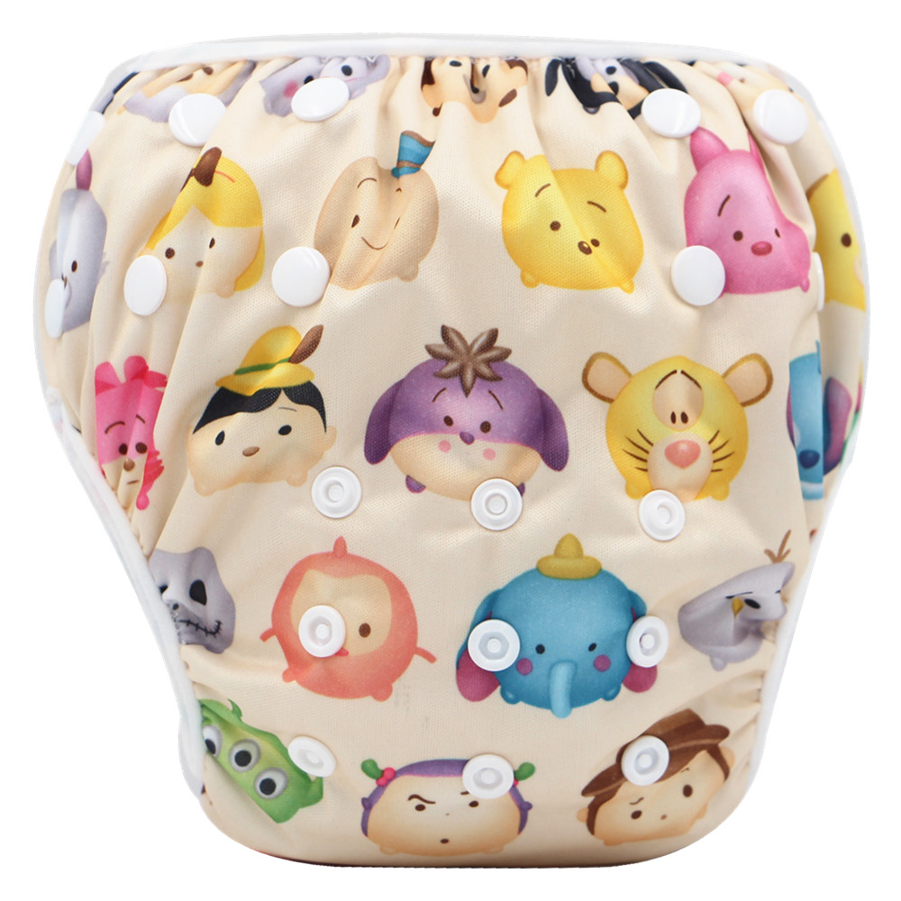 

Reusable Adjustable Cartoon Print Baby Swim Diaper